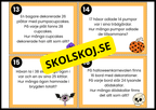 Halloweenmatte – Uppgiftskort för årskurs 4 - 5