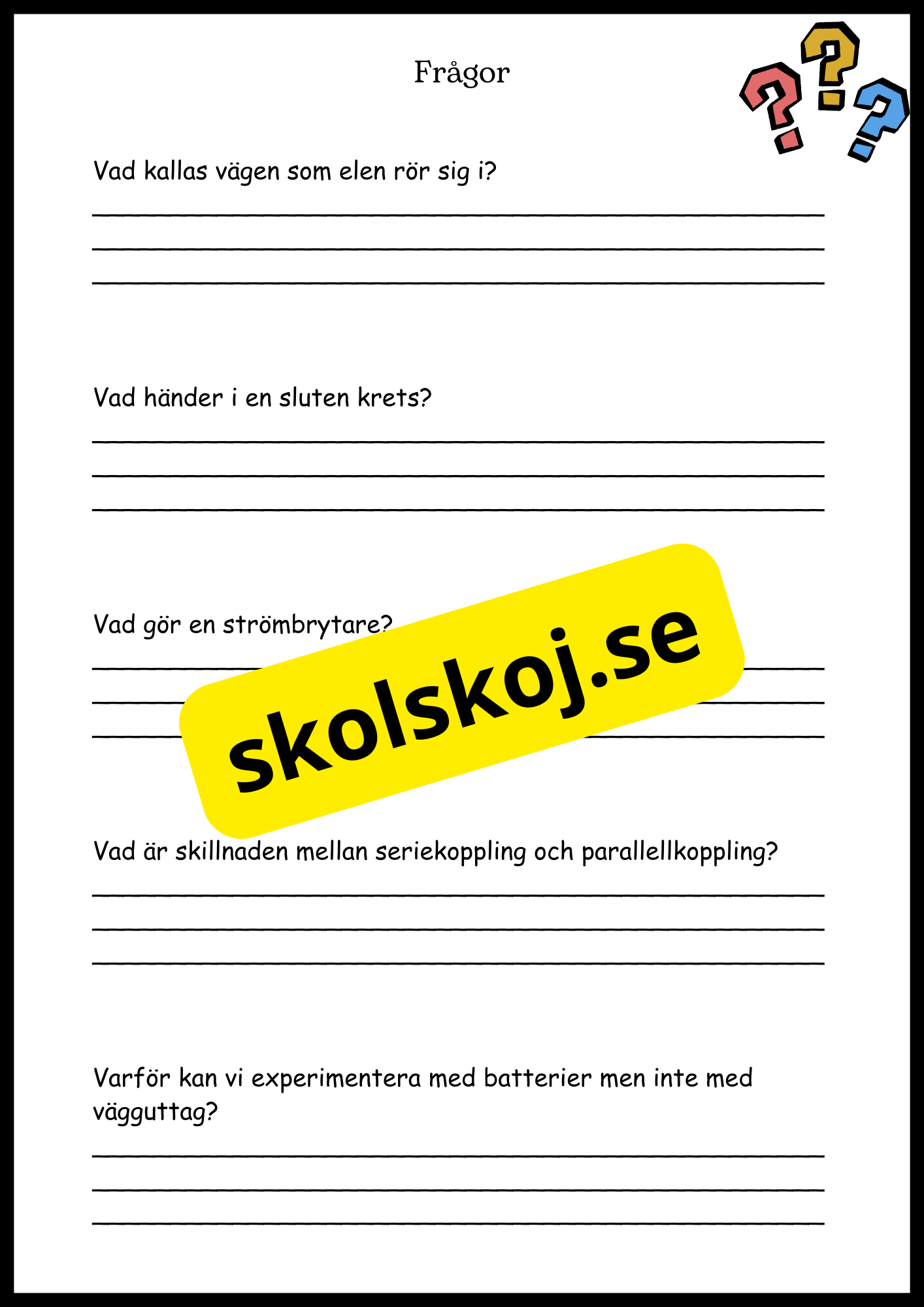 El - Från gnistor till lampor - Årskurs 4 - 6