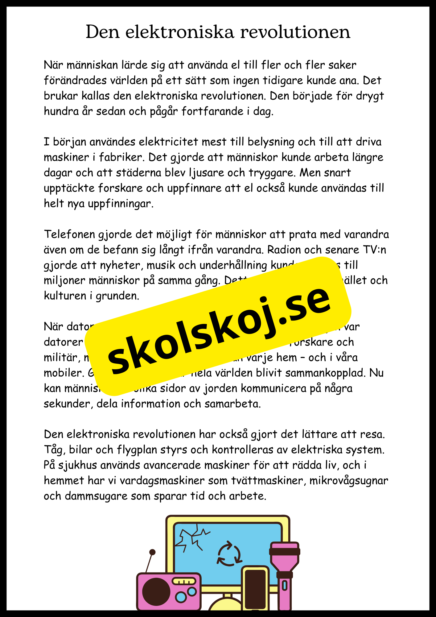 El - Från gnistor till lampor - Årskurs 4 - 6