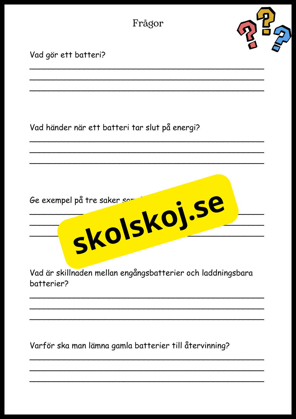 El - Från gnistor till lampor - Årskurs 4 - 6