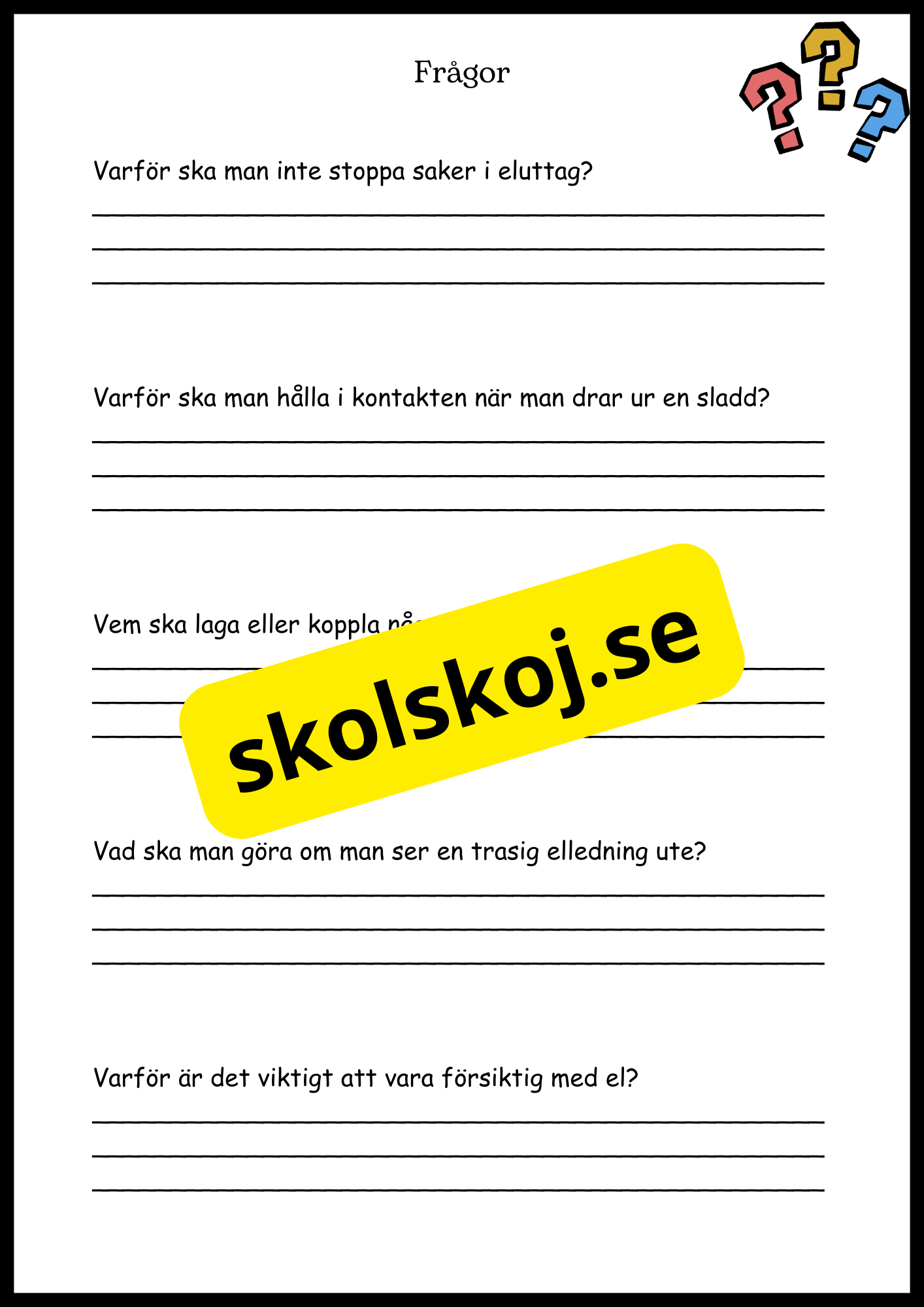 El - Från gnistor till lampor - Årskurs 4 - 6