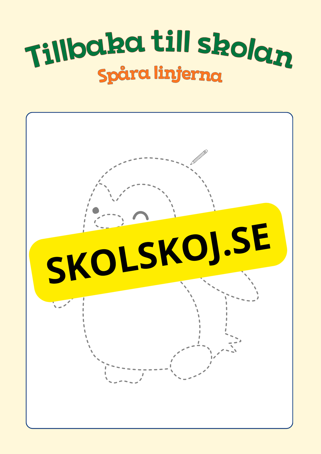 Tillbaka till skolan - Spåra linjerna