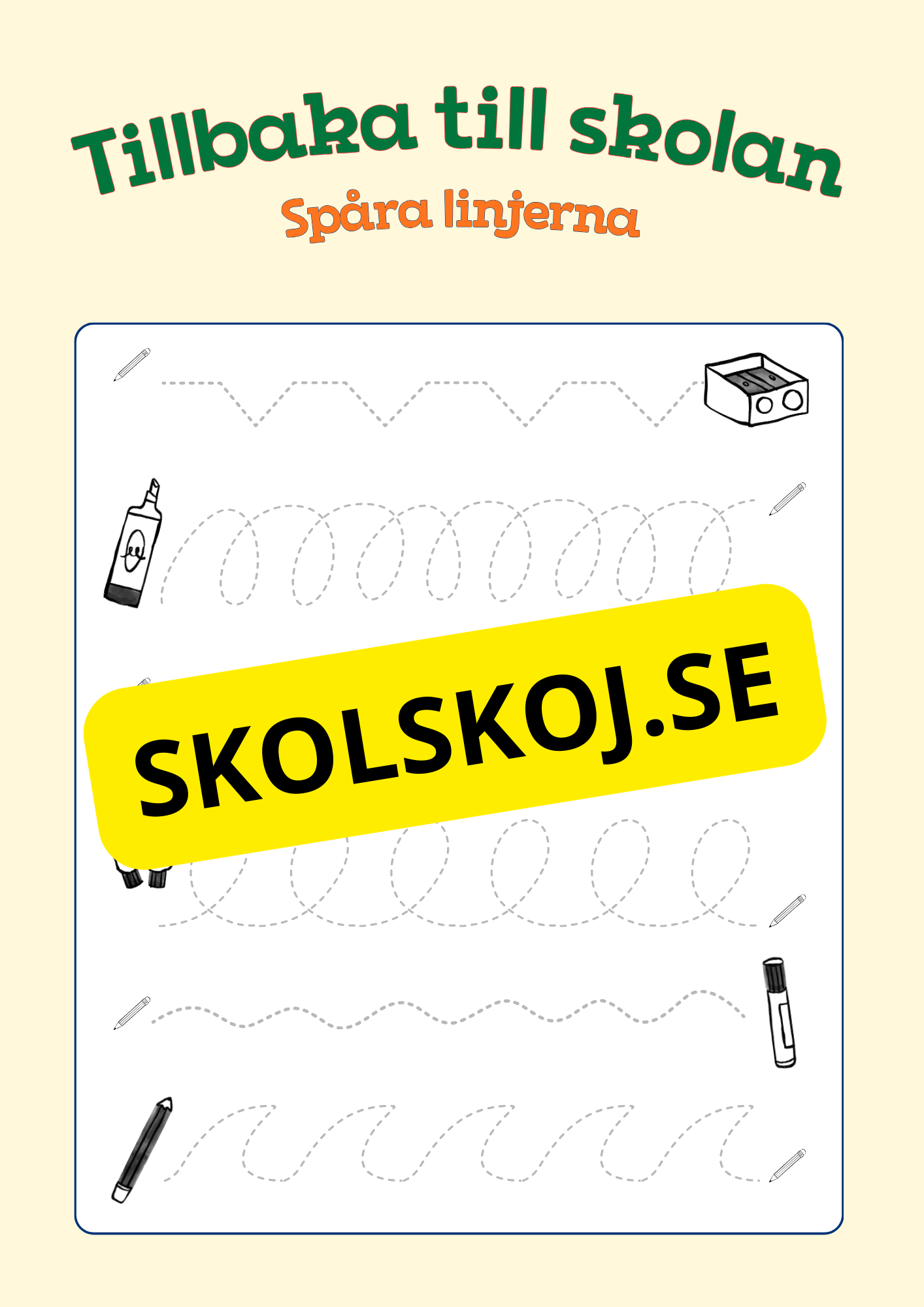 Tillbaka till skolan - Spåra linjerna