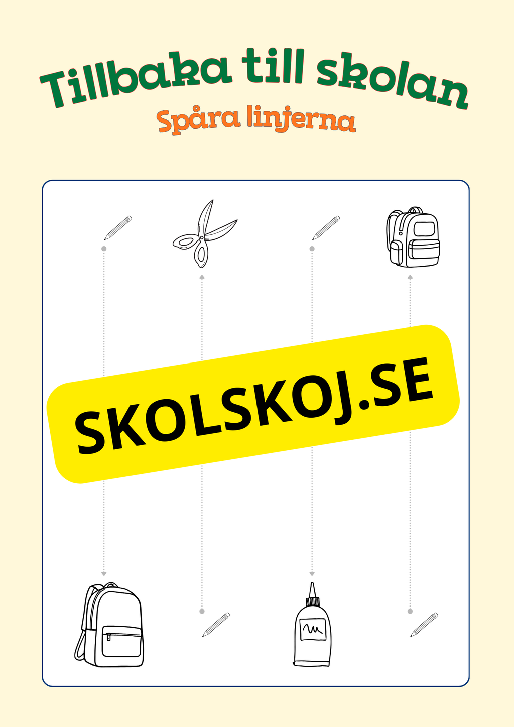 Tillbaka till skolan - Spåra linjerna