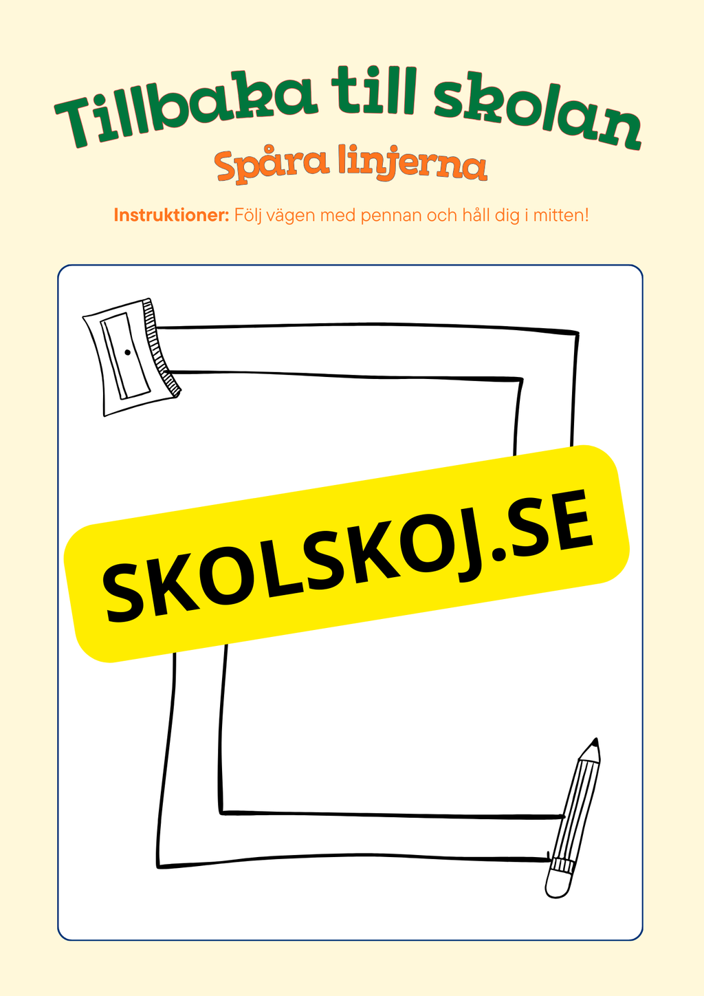 Tillbaka till skolan - Spåra linjerna