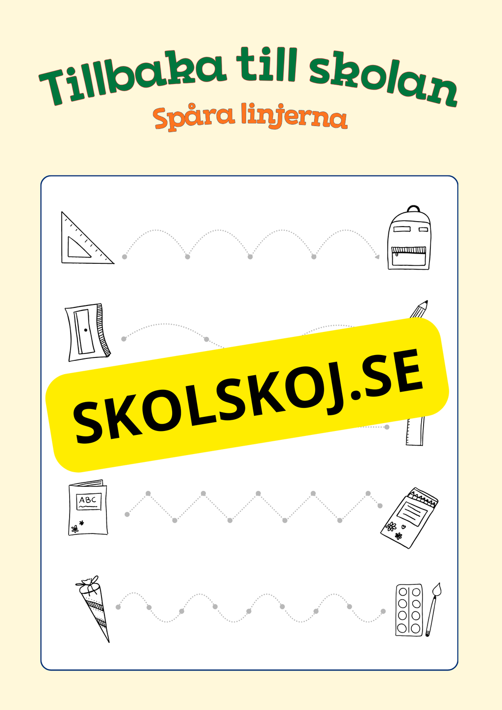 Tillbaka till skolan - Spåra linjerna