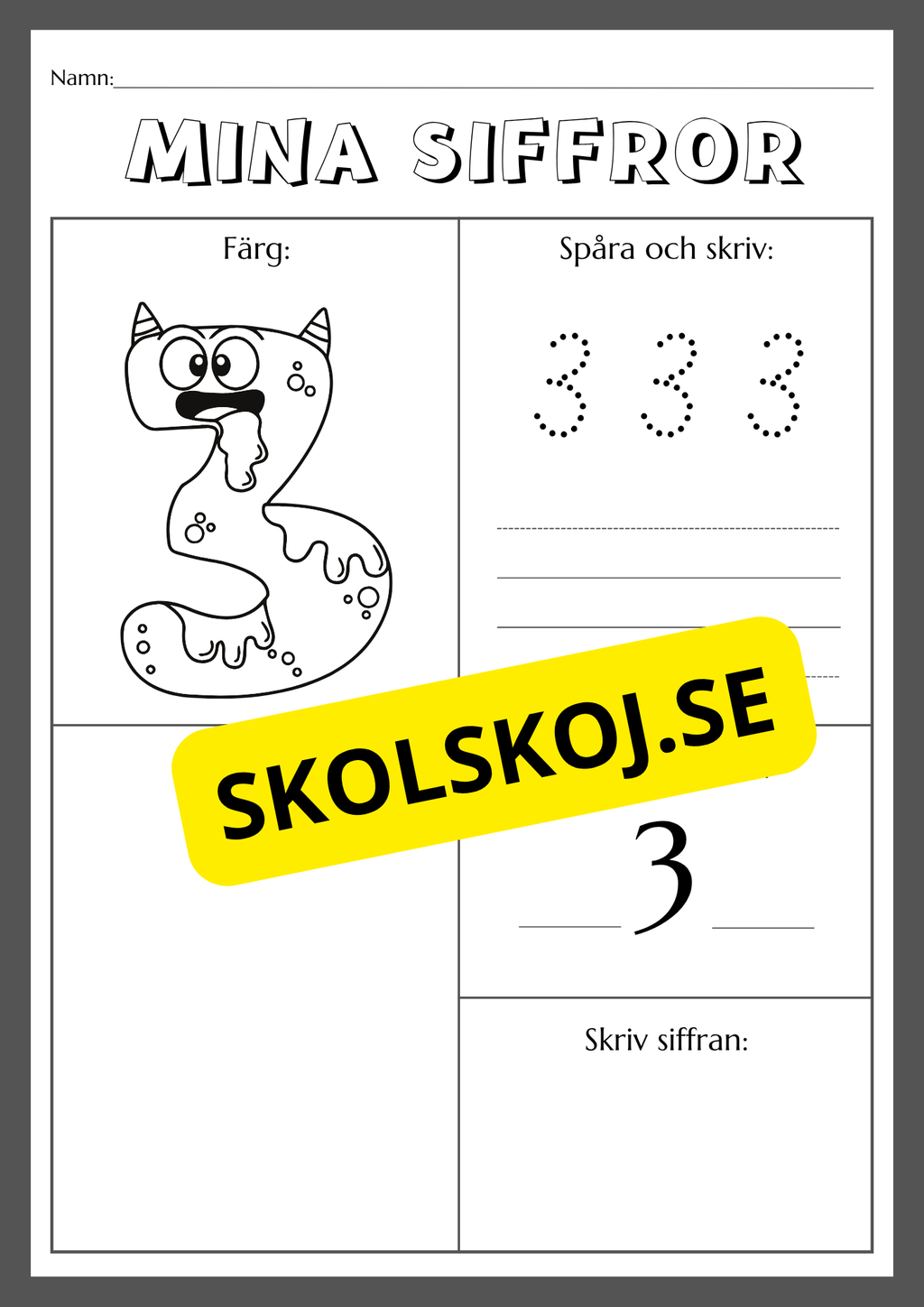 Mina siffror - 1 - 10 - Häfte