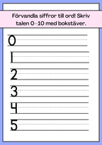 Förvandla siffror till ord