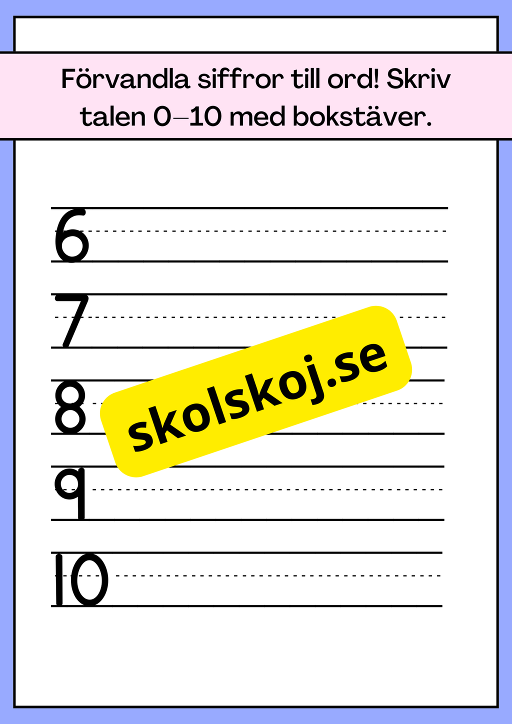 Förvandla siffror till ord