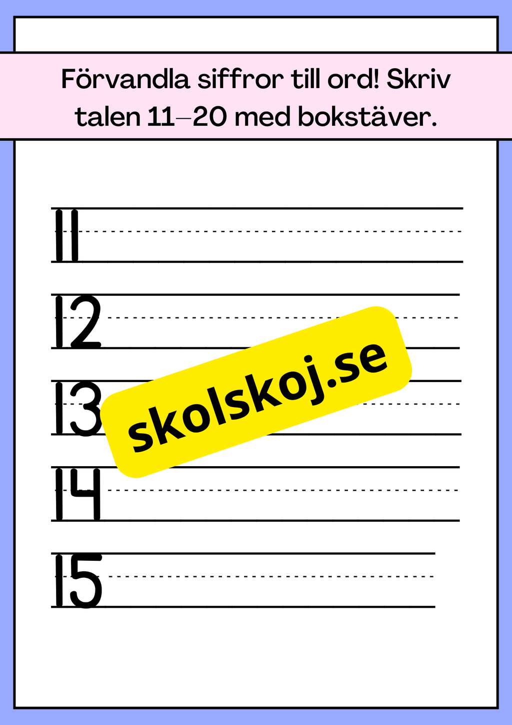 Förvandla siffror till ord