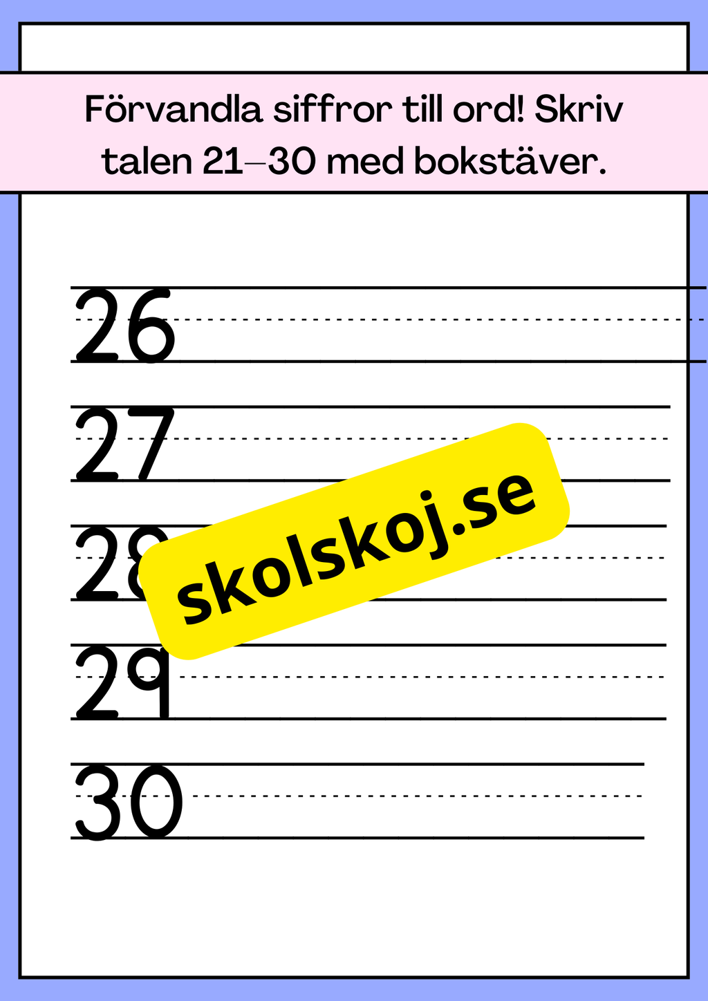 Förvandla siffror till ord