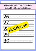 Förvandla siffror till ord