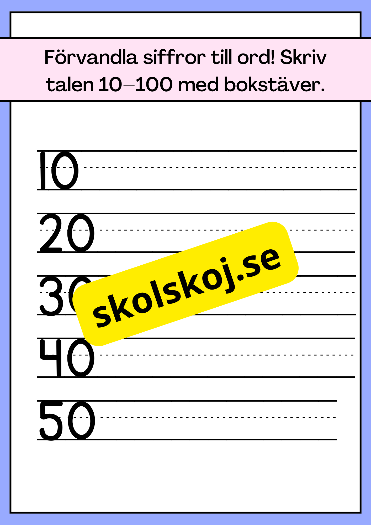 Förvandla siffror till ord