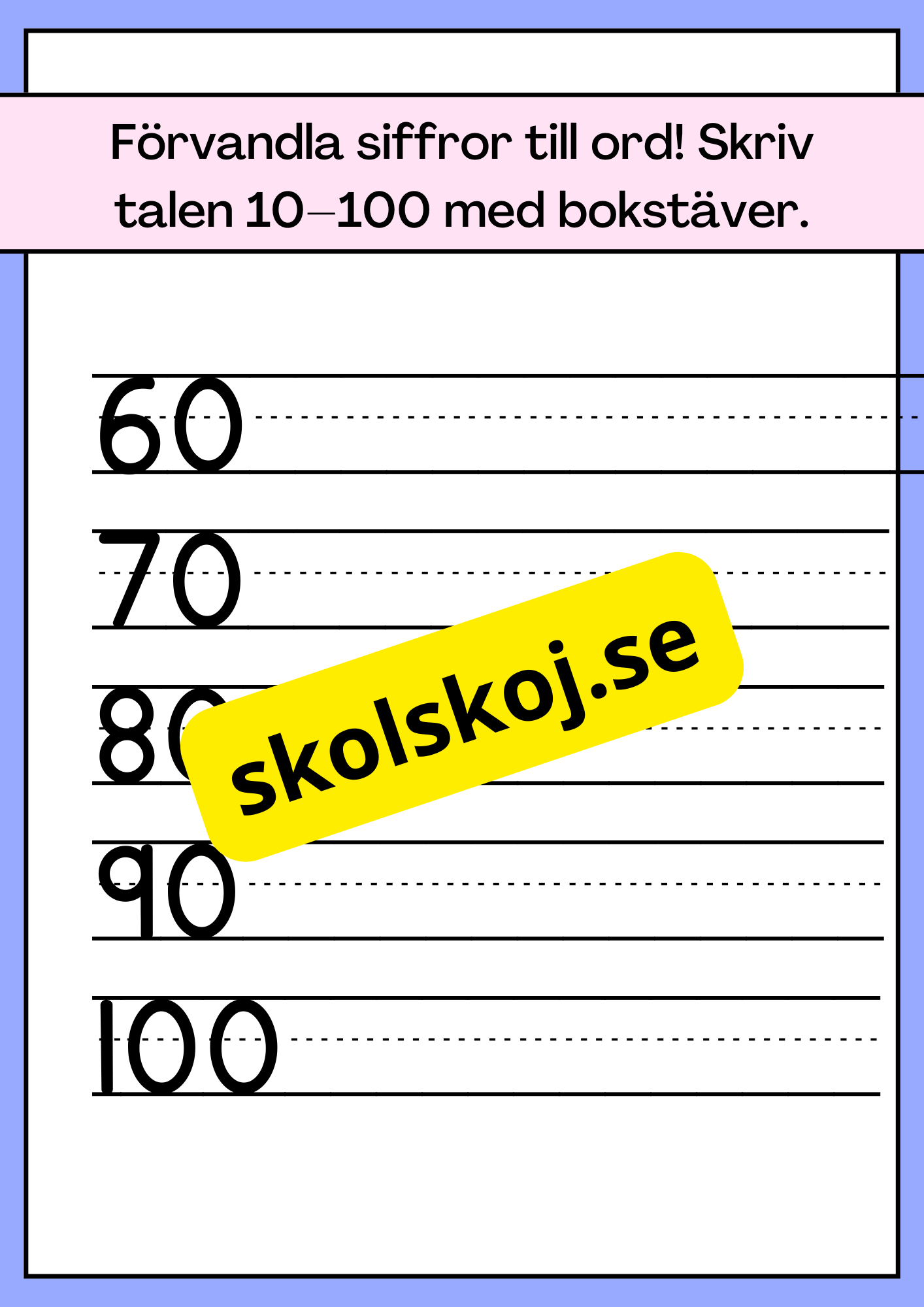 Förvandla siffror till ord