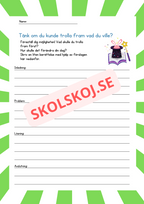 Tänk om – små skriväventyr