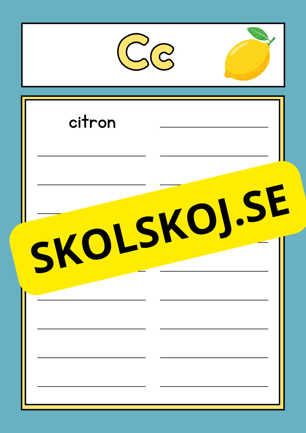 Jag lär mig alfabetet - Jag lär mig skriva