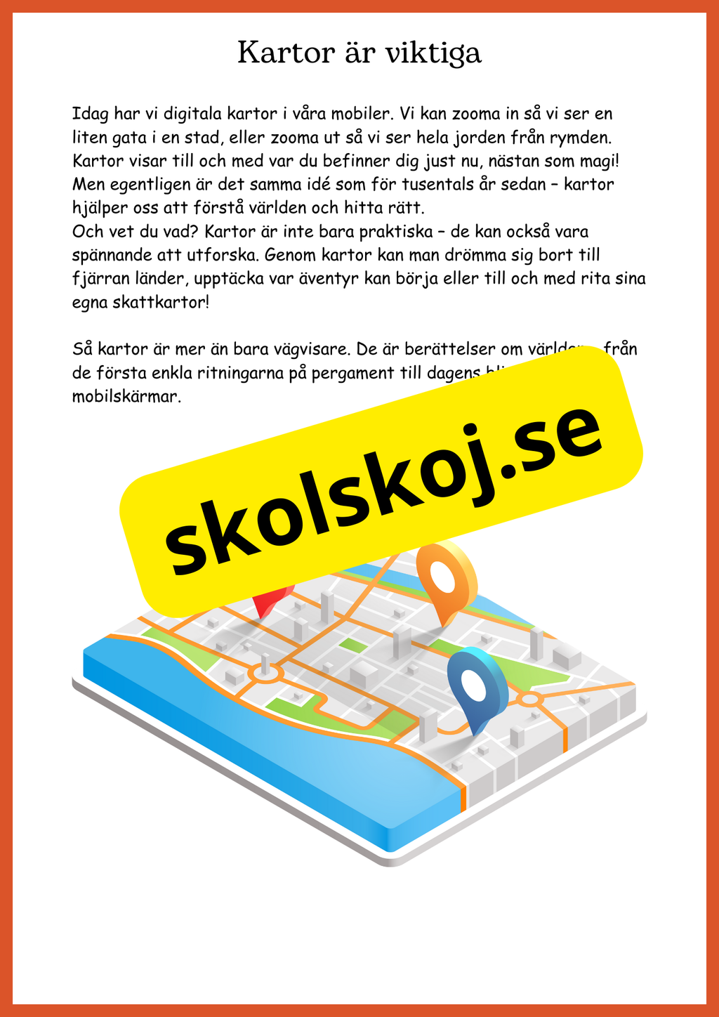 Upptäck kartor - Årskurs 4 - 6