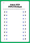 Para ihop bokstäverna - Häfte