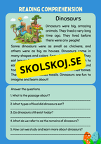 Reading comprehension - Årskurs 5 - 6 - Engelska