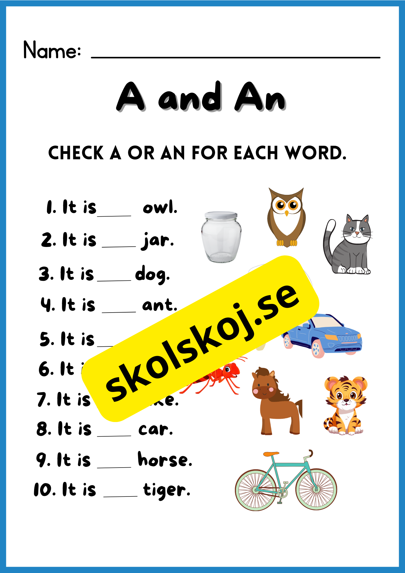 A and an
