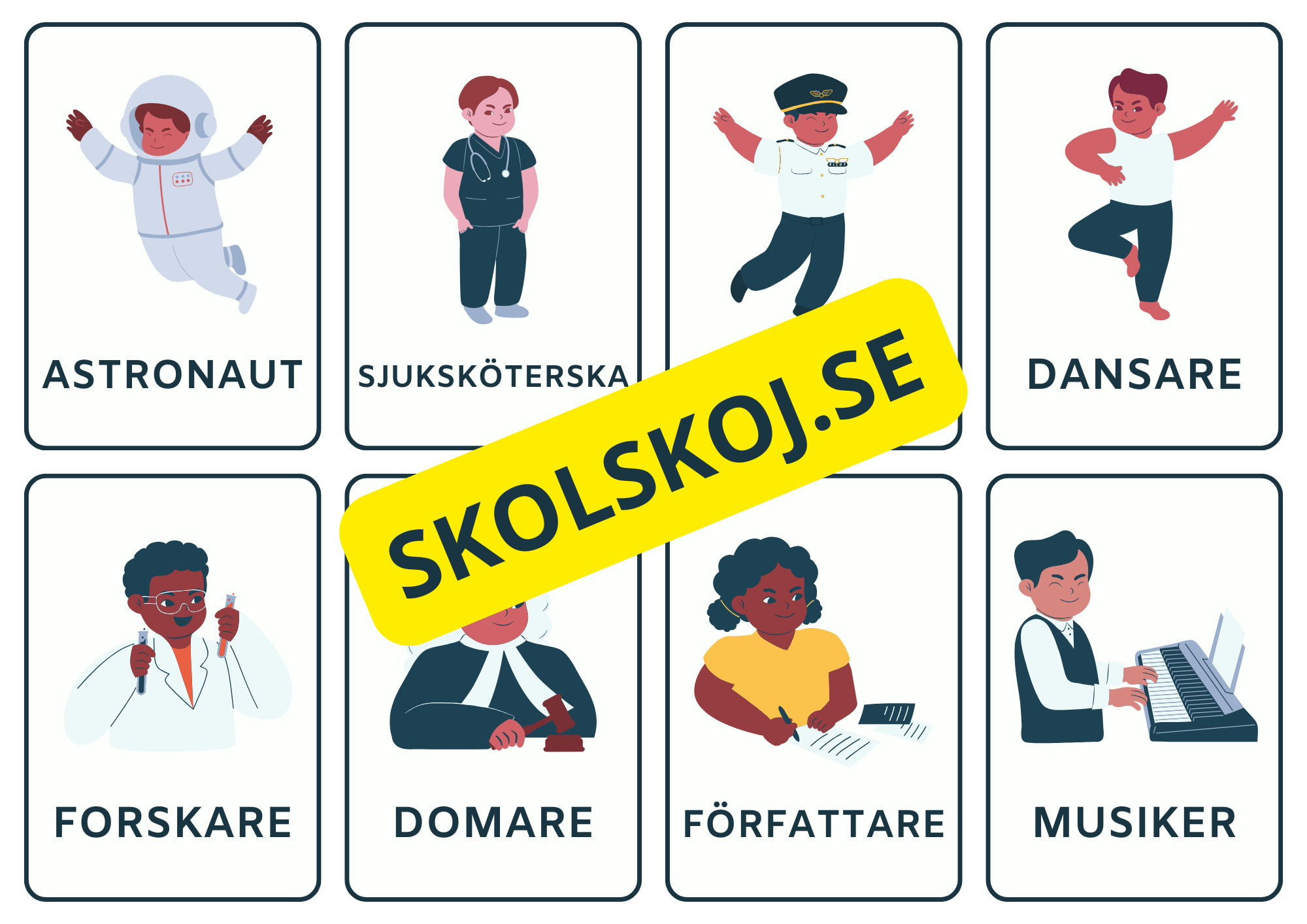 Yrken begreppskort