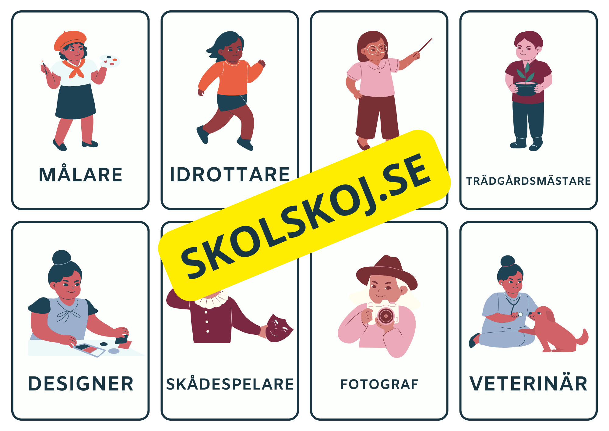 Yrken begreppskort