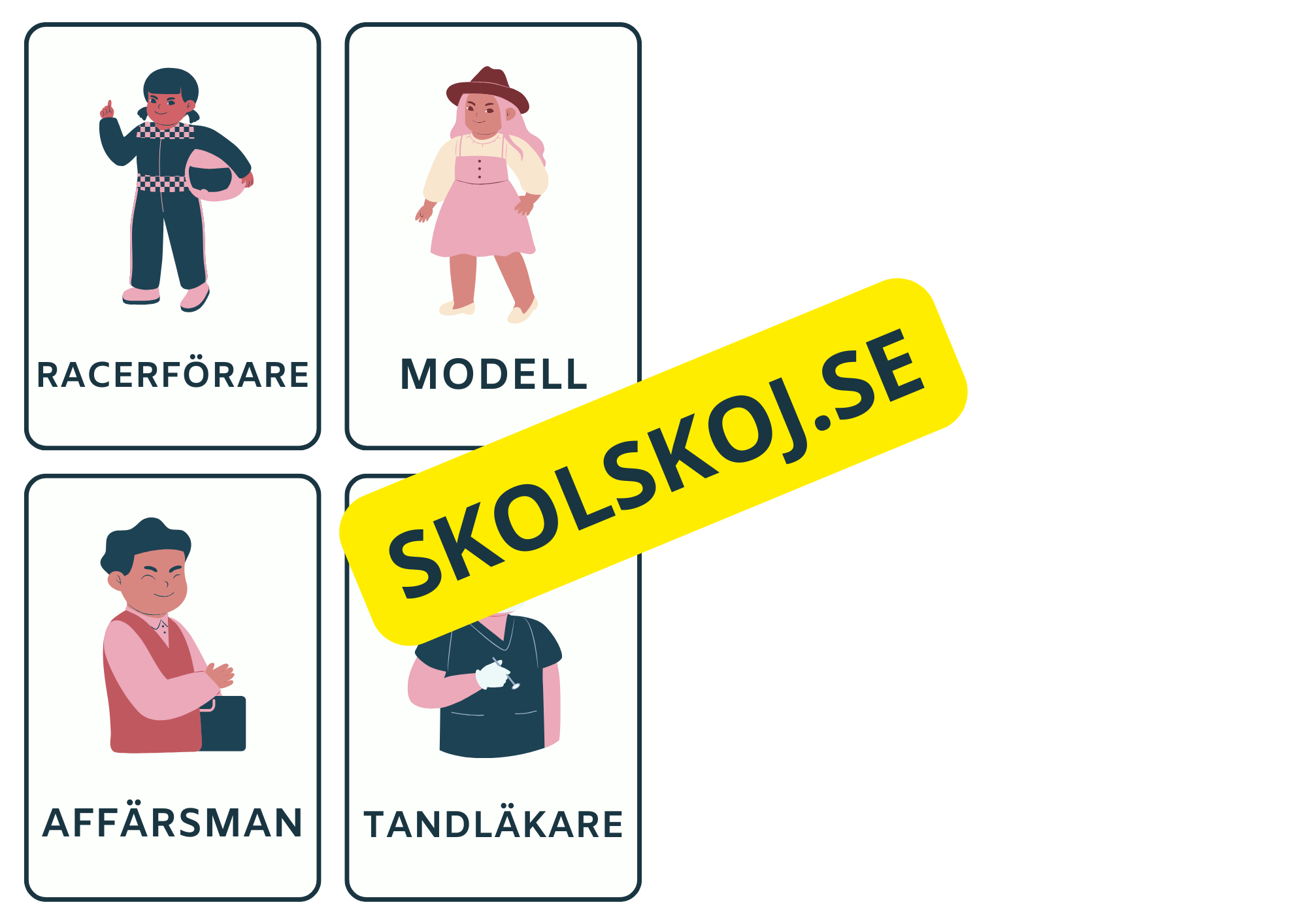 Yrken begreppskort