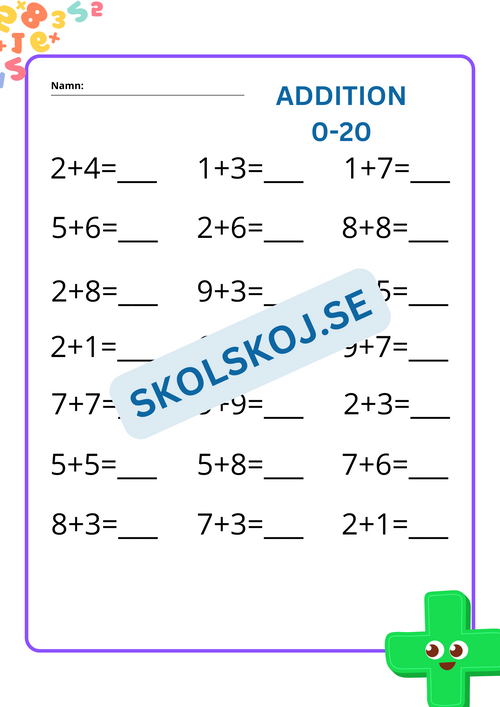 Addition - 0-20 - Häfte