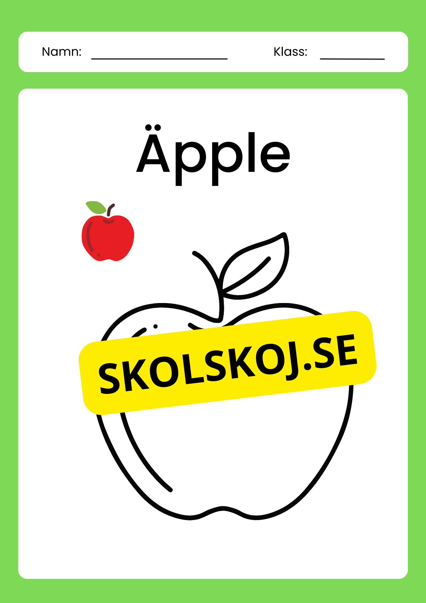 Färglägg frukterna