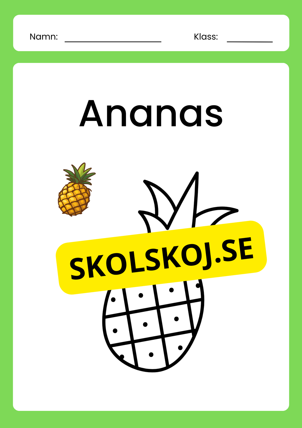 Färglägg frukterna