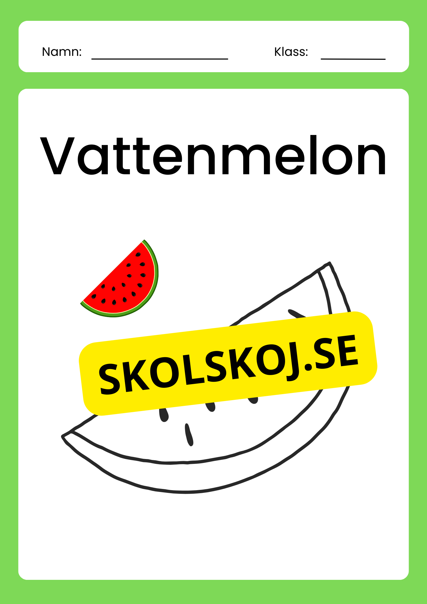 Färglägg frukterna