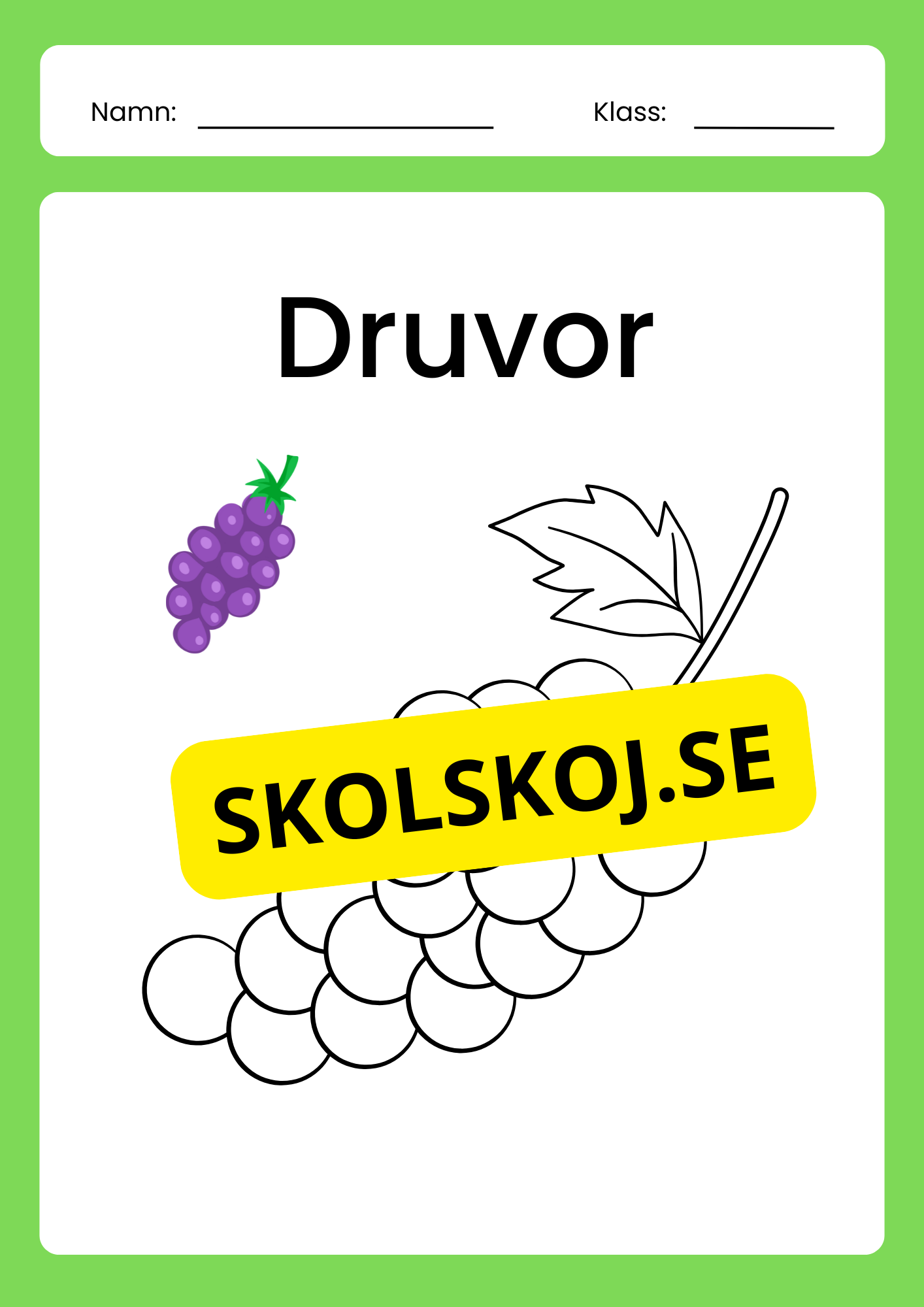 Färglägg frukterna