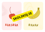 Frukter - Flashkort - A4